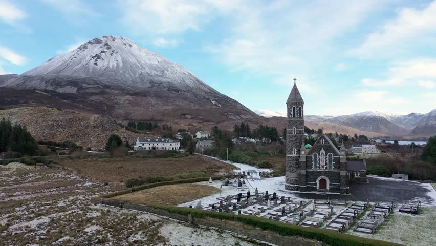 Church of the Sacred Heart, Dunlewey close to Mount Errigal in County Donegal - Ireland