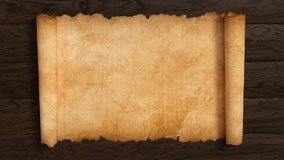 Old paper scroll or parchment animation. Luma matte for text included. 4k  - Powered by Shutterstock - Get 15% off with code: PIKWIZARD15
