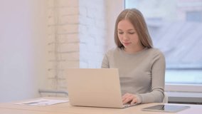 Online Video Chat by Creative Young Woman at Work