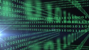 Animation of light trails and binary code on black background. Global computing and data processing concept digitally generated video. - Powered by Shutterstock - Get 15% off with code: PIKWIZARD15