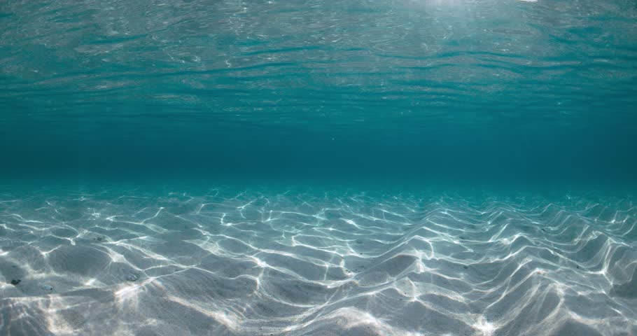 Transparent ocean with sandy bottom underwater in tropical island. | Shutterstock HD Video #1099669205