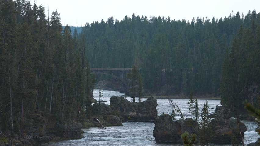 Yellowstone Falls in Yellowstone National Park, Wyoming, USA