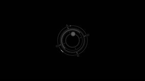 Looped animation of a circular shape HUD element. - Powered by Shutterstock - Get 15% off with code: PIKWIZARD15