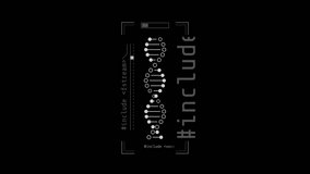Looped animation of the DNA symbol HUD element. - Powered by Shutterstock - Get 15% off with code: PIKWIZARD15