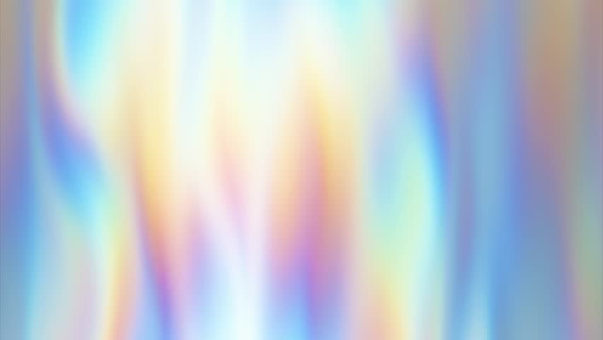 3D Holographic waving cloth texture. Liquid holographic background. Smooth silk cloth surface with ripples and folds in tissue. 3D rendering seamless looping animation. Holographic Rainbow Deluxe Royalty-Free Stock Footage #1099693759