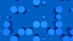Blue abstract geometric background, seamless loop animation. 3d animation, motion graphics, video wallpaper, background 