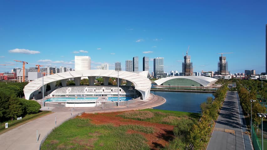 Urban Environment of Oriental Sports Center in Shanghai, China