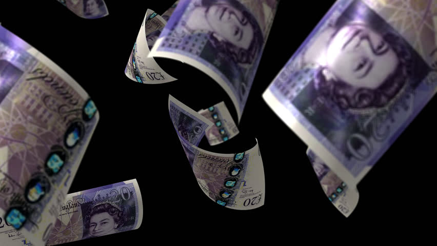 GBP. Falling  pound sterling banknotes money with alpha channel in 4k resolution
 | Shutterstock HD Video #1099702007