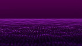 Dynamic wave of glowing particles. Abstract digital background. Data flow information. Concept of digital communication. Big data visualization. 3D rendering. 4k animation. - Powered by Shutterstock - Get 15% off with code: PIKWIZARD15