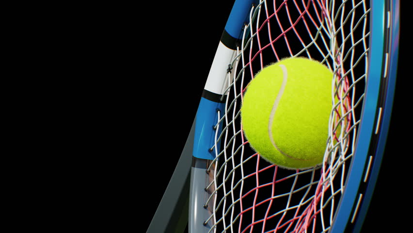 Tennis Ball Flying Between Two Playing Rackets in Slow Motion Close-up Looped 3d Animation. Seamless Illustration of Tennis Racket Hitting the Ball in Slow-motion. Sport Concept 4k UHD 3840x2160. - Powered by Shutterstock - Get 15% off with code: PIKWIZARD15