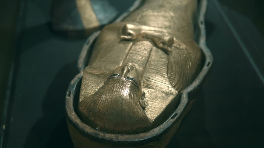 Golden sarcophagus - a reliquary containing parts of the bodies of Tutankhamen