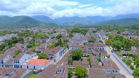 Paraty, rio de Janeiro, RJ, Brazil, panoramic view, drone footage, and Mountain Brazilian culture, beautiful scene