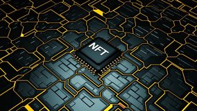 NFT text on motherboard chip animation, 3D glowing electronic circuit board with NFT text placing on microprocessor, Machine learning, Cryptocurrency, 3D Render - Powered by Shutterstock - Get 15% off with code: PIKWIZARD15