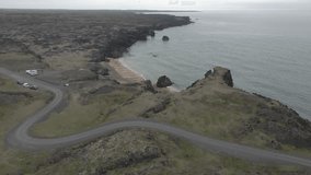 Sandy beach, Iceland - Drone Video - D-Cinelike