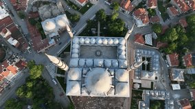 Renovated Selimiye Mosque Drone Video, Edirne Turkey