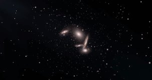 Wide field video of Hickson compact group 40. Fly towards extremely distant galaxies revealing the view of the Hickson compact group 40. Contains elements by Nasa.
