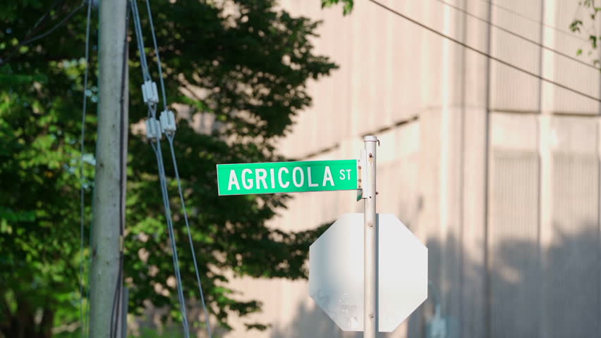 Agricola street sign in Halifax, Nova Scotia, Canada
