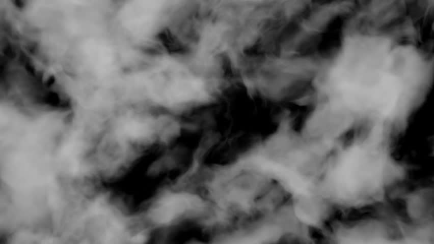 Flying through clouds toward black background. Digital animation and 3D render vfx. Royalty-Free Stock Footage #1099735491