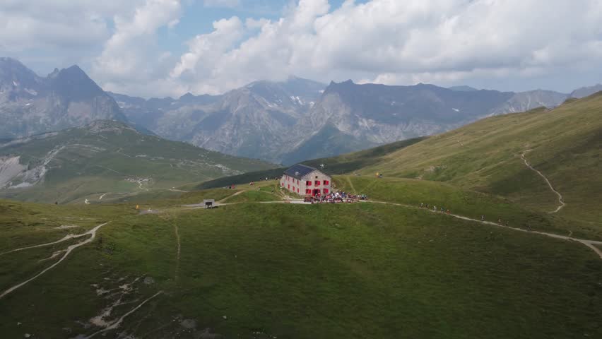 Refuge du Col de Balme in the alps