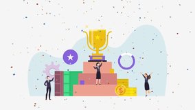 Award or prize for winning business competition 2d animation in 4K UHD 3840x2160 - Powered by Shutterstock - Get 15% off with code: PIKWIZARD15