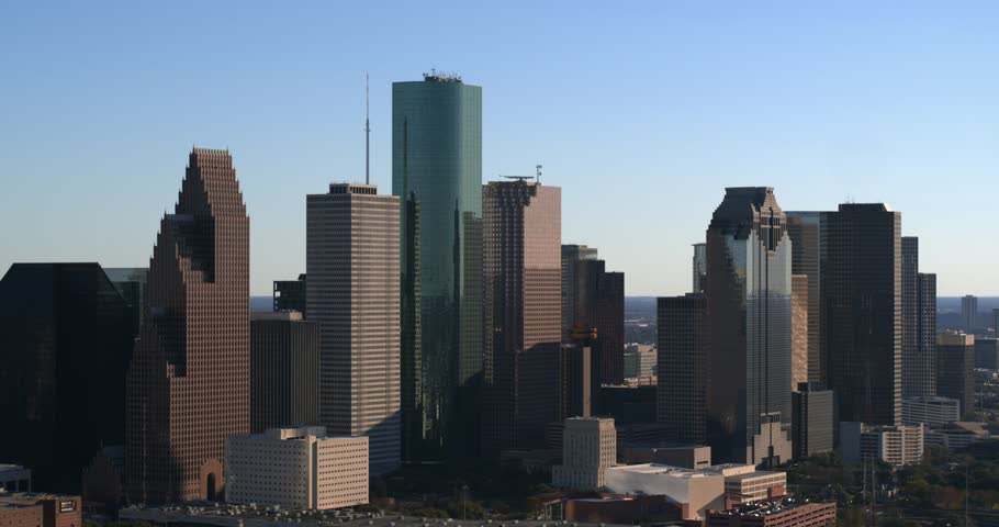 4k Aerial of downtown Houston, Texas