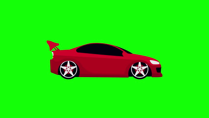 Red Car moving ,Sport Car isolated on Green Screen Background 4K | Shutterstock HD Video #1099752877