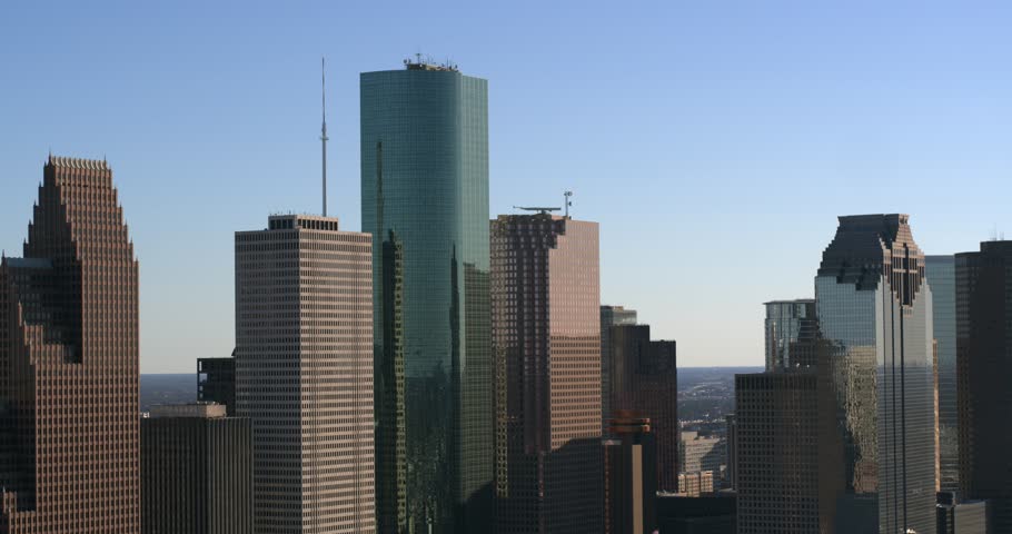 4k Aerial of downtown Houston, Texas