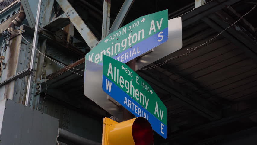 Kensington street sign in philadelphia pennsylvania