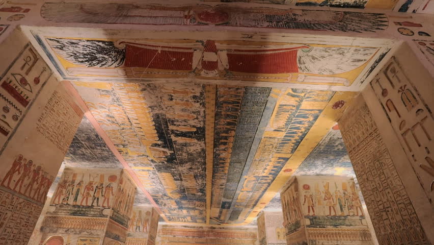 Tomb of Memnon, Pharaohs Ramses 5th and 6th, Valley of the Kings In Luxor, Egypt