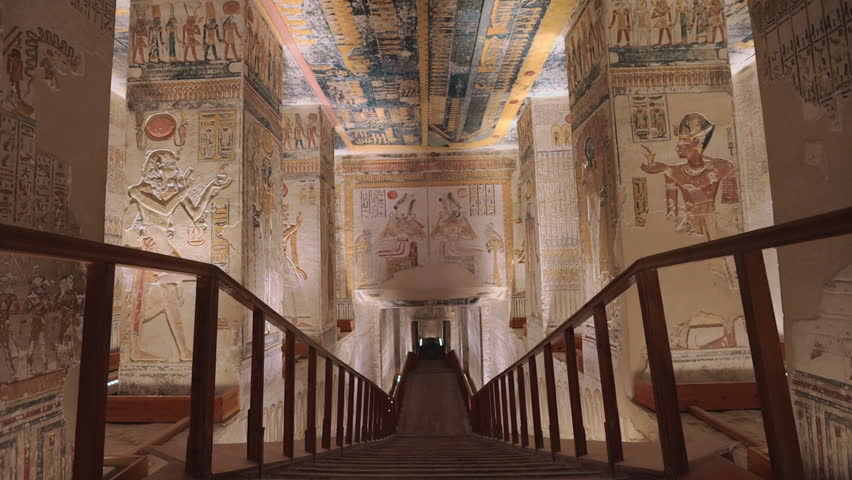 Tomb of Memnon, Pharaohs Ramses 5th and 6th, Valley of the Kings In Luxor, Egypt