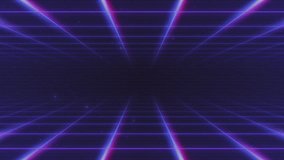 VHS Synthwave wireframe net seamless loop. Abstract digital background. 80s, 90s Retro futurism, Retro wave cyber grid. Top and bottom surfaces. Neon lights glowing. Retro lo-fi style	
 - Powered by Shutterstock - Get 15% off with code: PIKWIZARD15