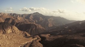 Aerial, Jebel Jais, United Arab Emirates. Graded and stabilized version