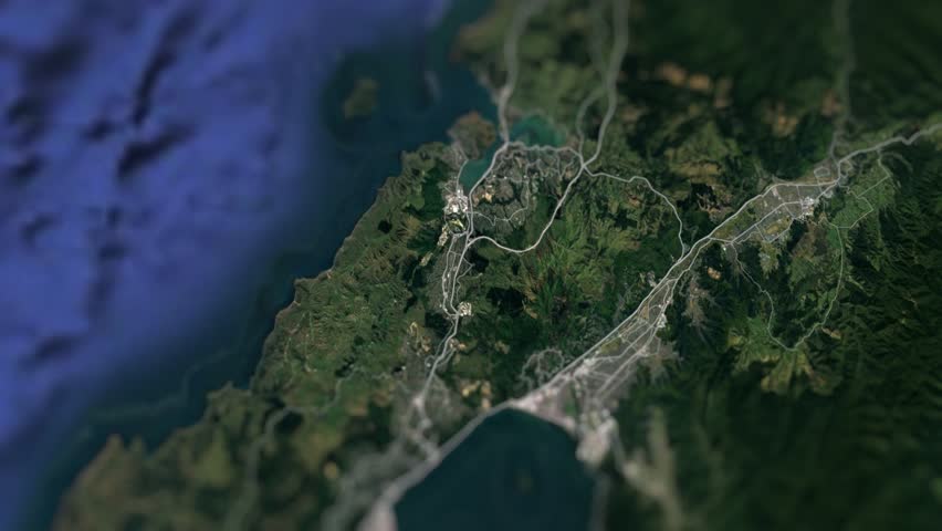 Wellington, Capital of New Zealand On Physical World Map