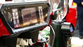 Demonstration of touch control of coffee machine functions - Powered by Shutterstock - Get 15% off with code: PIKWIZARD15