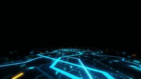 Digital Data moving on Circuit Board and CPU loop backgrounds. Computer Processing and organizing data. Abstract high tech Artificial intelligence (AI), data mining, modern computer technology surface - Powered by Shutterstock - Get 15% off with code: PIKWIZARD15