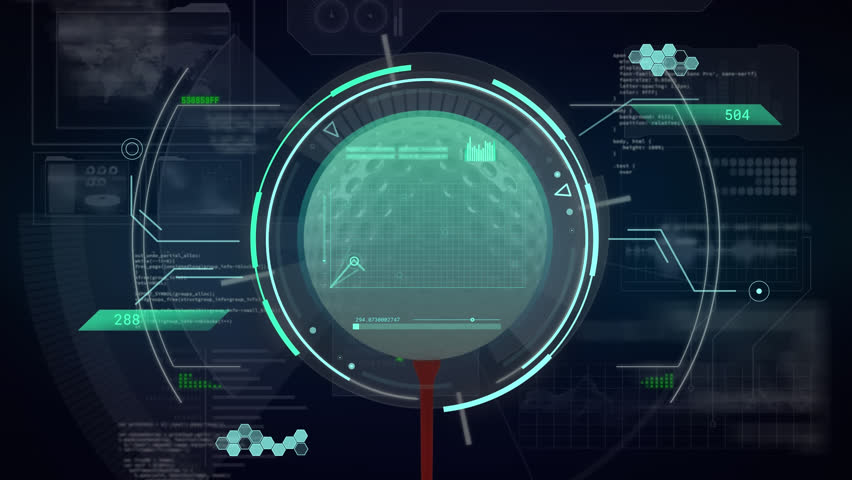 Animation of data processing and golf ball over black background. Global sports, science, computing, digital interface and data processing concept digitally generated video. - Powered by Shutterstock - Get 15% off with code: PIKWIZARD15