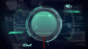 Animation of data processing and golf ball over black background. Global sports, science, computing, digital interface and data processing concept digitally generated video. - Powered by Shutterstock - Get 15% off with code: PIKWIZARD15