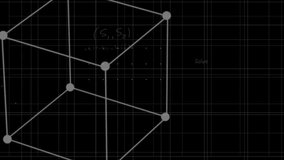 Animation of mathematical formulae and scientific data processing over black background. Global science, computing and data processing concept digitally generated video. - Powered by Shutterstock - Get 15% off with code: PIKWIZARD15