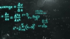 Animation of mathematical formulae and scientific data processing over black background. Global science, computing and data processing concept digitally generated video. - Powered by Shutterstock - Get 15% off with code: PIKWIZARD15
