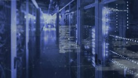 Animation of network of connections with icons and data processing over computer servers. Global connections, computing and data processing concept digitally generated video. - Powered by Shutterstock - Get 15% off with code: PIKWIZARD15