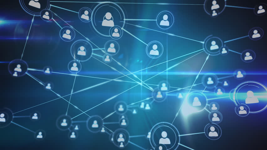 Animation of network of connections with people icons with glowing spots. Global networking and cyber security technology concept. - Powered by Shutterstock - Get 15% off with code: PIKWIZARD15