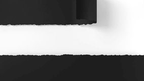 Black paper ripping into horizontal stripes, that rolled up opening the background. Luma matte included. 3d animation - Powered by Shutterstock - Get 15% off with code: PIKWIZARD15