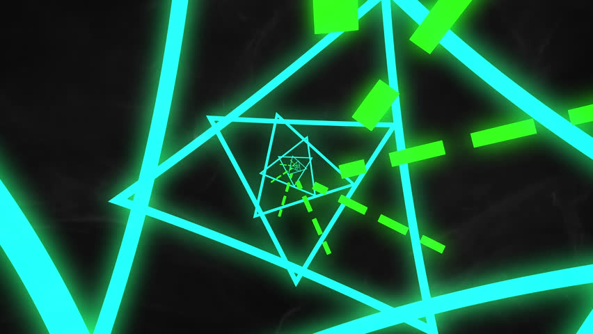 Digital animation of neon green triangular tunnel with copy space on black background. technology background concept - Powered by Shutterstock - Get 15% off with code: PIKWIZARD15