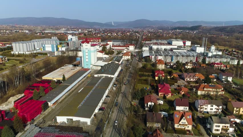 Beautiful Shot Of The Zywiec Brewery Aerial View