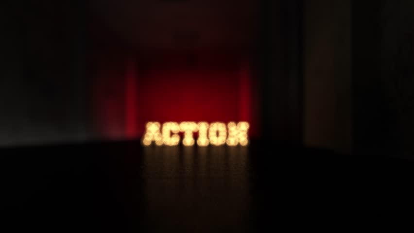 Action Written in Light Bulbs