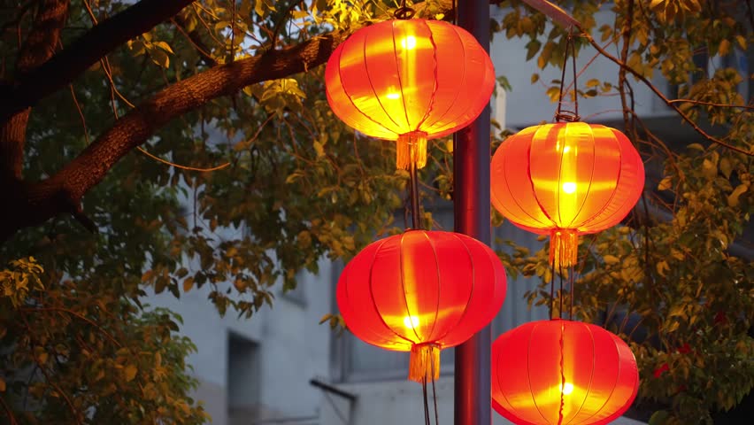 Red lantern for chinese year | Shutterstock HD Video #1099800295