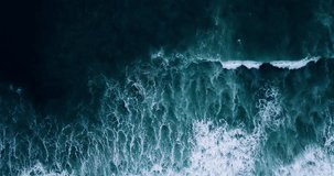 Amazing tropical sea wave texture Aerial view top-view Water water texture powerful High quality video 4K High bit rated