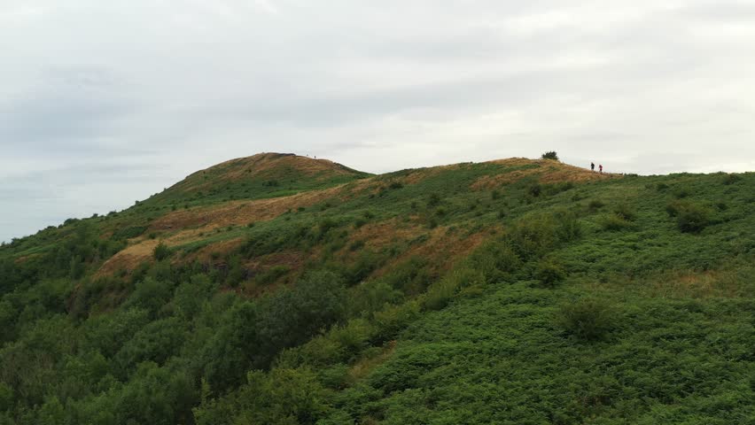 Aerial footage of the Brecon Beacons, Wales. 4K, D-Log