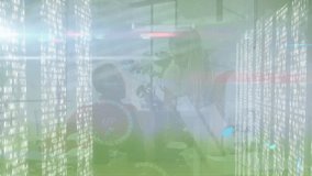 Animation of statistical data processing over diverse female colleagues discussing at office. Business data technology concept - Powered by Shutterstock - Get 15% off with code: PIKWIZARD15