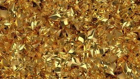 Shimmering oily liquid with a golden sheen. Abstract waves and ripples on the surface in liquid gold. Pulsations on the surface of golden liquid metal. Gold paint, oil, honey, lava, metal. Looped
 - Powered by Shutterstock - Get 15% off with code: PIKWIZARD15